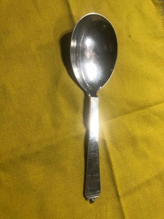 Georg Jensen Vintage Pyramid Large Serving Spoon Solid Silver