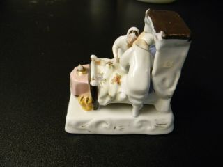 ANTIQUE GERMAN FAIRING - PORCELAIN - THE LAST IN BED PUT OUT THE LIGHT 3