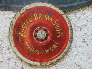 RARE 1920 ' s VINTAGE BUSTER BROWN IN A SHOE WITH TIGE METAL SIGN 24 1/2 