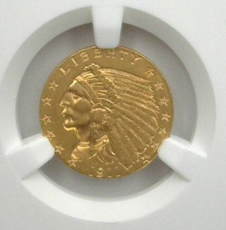 1911 - D Indian Head Gold $2.  5 Ngc Ms61 Very Hi Greysheet Rare Key Date