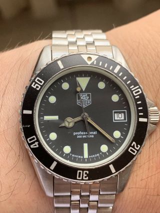 Vintage 1980’s Tag Heuer 1000 Pro 980.  013b Submariner.  A,