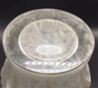 Lalique France Vintage Crystal Glass Bacchantes Large Nude Women Vase 1950s 8