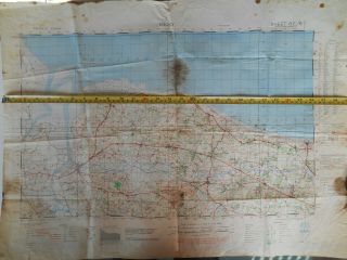 Ww2 Us Army D - Day Normandy Invasion Map Of France Isigny And English Channel