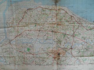 WW2 US Army D - Day Normandy Invasion Map of France Isigny and English Channel 2
