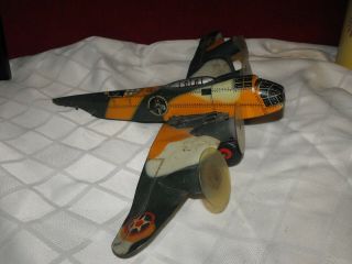 Vintage Marx Camo Camouflage Tin Litho Wind - Up Military Air Plane Fighter