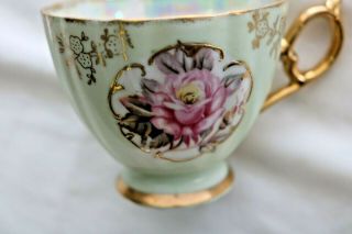 Antique Cup Lefton China Hand Painted Trimmed 22k G W /rose Vintage Kf 801 C