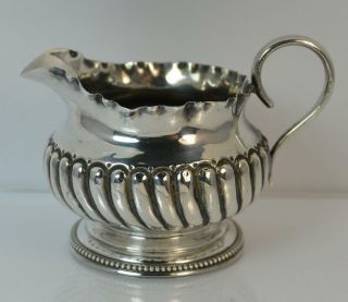 1887 Victorian Solid Silver Cream Or Milk Jug