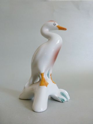 Vintage Russian Porcelain Bird Figurine,  Cormoran,  Hand Painted