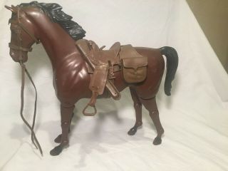 Vintage 1965 Louis Marx Toy Horse " Flame " - Johnny West Series - With Accessories.