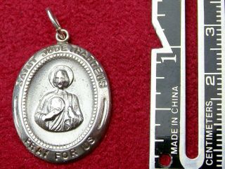 Vintage Us Army Chaplain Wwii St.  Jude Thaddaeus Theda Sterling Catholic Medal