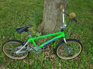 Vintage Green Silver Auburn Cr - 20rx 1994 Owner Bmx Freestyle Racing