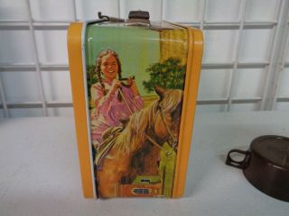 VINTAGE 1978 LITTLE HOUSE ON THE PRAIRIE METAL LUNCHBOX COMPLETE W/ THERMOS 5