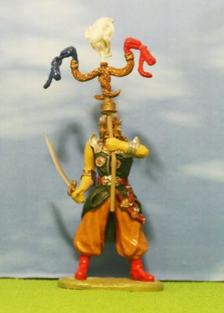 Elastolin Germany - Mongol Warrior With Sword And Headed Staff - Figure Beauty