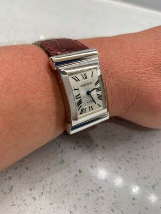 Cartier Tank Drivers Watch 150th Anniversary 18kt.  White Gold Rare 1 Of 150