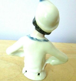 German Porcelain Art Deco Lady Half Doll - Vintage 5