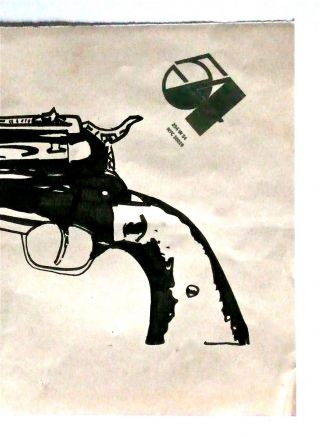 ANDY WARHOL - - A 1970s POP - ART INK DRAWING,  GUN,  RARE,  STUDIO 54,  NYC 3