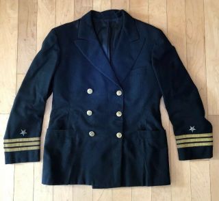 Ww2 Wwii Regulation U.  S.  Navy Uniform Line Officer Commander Coat Eagle Buttons