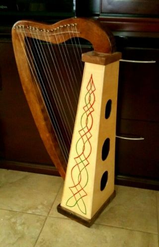 18 " String Harp - Celtic String Instrument 32 " High X 19 "