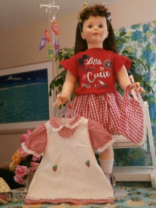 35 " Patti Playpal Life Size 1959 Doll Ideal Burnett W/stand Many Dress Items
