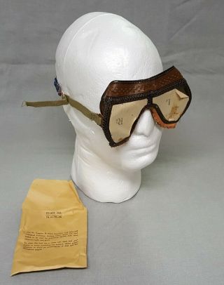 Ww2 Us Goggles M - 1943 Type Iii In Package Dated 1943