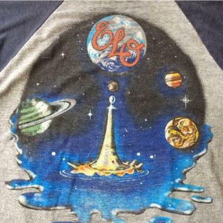 Elo Electric Light Orchestra 1981 Vintage Tour Raglan T - Shirt Size L Rare F/s