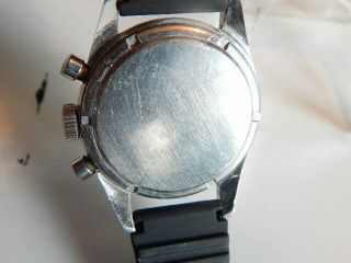 Vintage Men ' s Heuer Carrera Chronograph Black Dial Watch 9
