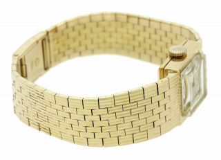 Ladies 1960s Vintage Rolex Precision Solid 18k Yellow Gold Square Watch 2157 3