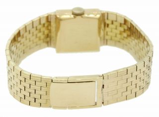Ladies 1960s Vintage Rolex Precision Solid 18k Yellow Gold Square Watch 2157 4