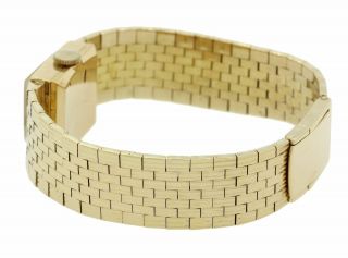 Ladies 1960s Vintage Rolex Precision Solid 18k Yellow Gold Square Watch 2157 5
