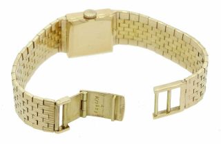 Ladies 1960s Vintage Rolex Precision Solid 18k Yellow Gold Square Watch 2157 8