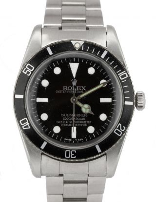 Vintage 1958 Rolex Submariner James Bond 5508 48xxxx Ncg Cal.  1570 Steel Watch