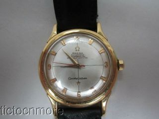 Vintage 18k Gold Omega Automatic Chronometer Constellation Wrist Watch Mens