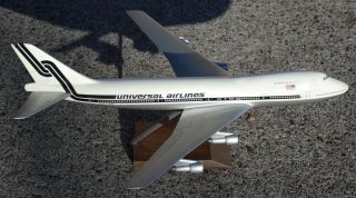 Vintage 1/100 Pacmin Universal Airlines Boeing 747 - 100 Marketing Model Aircraft