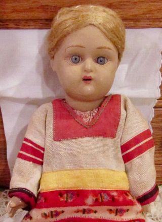 Antique 11 " Factory Russian Bisque Doll,  Perfect