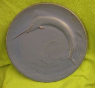 CATALINA ISLAND POTTERY UBER RARE MARLIN PLATE 14.  5 INCHES 6