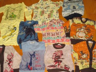 Vintage Western Cowboy Indian Clothing Shirts Sweaters Child ' s Frosty Rudolph 6