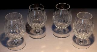 4 Vintage Waterford Colleen Small Brandy Snifter Cognac Glasses
