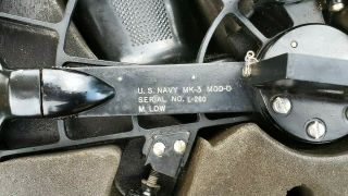 RARE VTG M.  LOW US NAVY MK - 3 MOD - 0 SEXTANT IN WOOD BOX MARITIME SHIP NAVIGATION 5