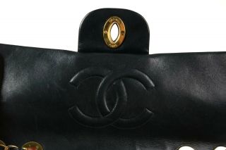 CHANEL Vintage Black Quilted Lambskin MAXI XL Logo Single Flap Bag GHW 7