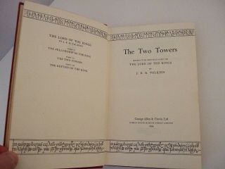 Tolkien The Two Towers 1954 1st RARE (Hobbit Middle Earth Lord of the Rings) 8