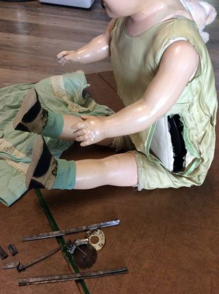 Antique Vintage Composition Phonograph Doll 30” Germany Reproducer 10
