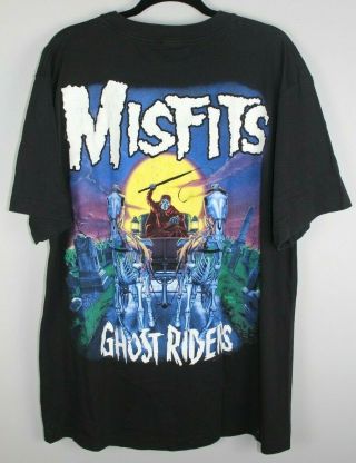 Rare Vintage 1995 Misfits Ghost Riders Shirt Size Xl Double Sided Read Desc
