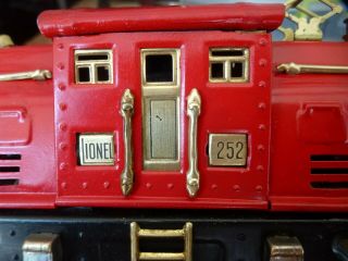 LIONEL Prewar 252 Engine 1923 RED Vintage/Antique,  Restores, .  Serviced,  Runs 8