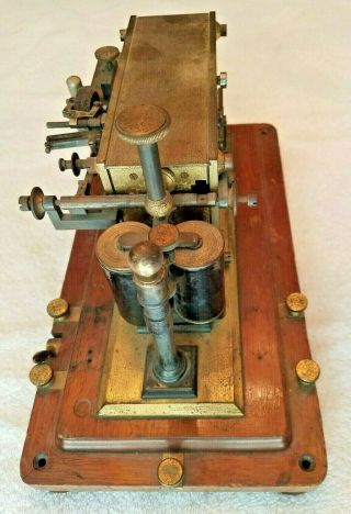 19th Century Vintage Signal Electric Printing Telegraph w/ Tape Wheel 1800 ' s 5