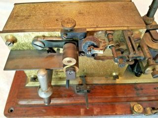 19th Century Vintage Signal Electric Printing Telegraph w/ Tape Wheel 1800 ' s 8