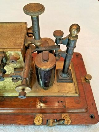 19th Century Vintage Signal Electric Printing Telegraph w/ Tape Wheel 1800 ' s 9