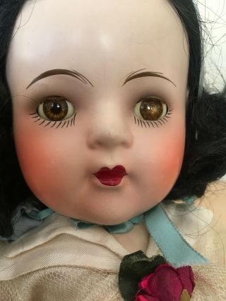 Vintage 1930s Madame Alexander Snow White Composition Doll 18 In 3