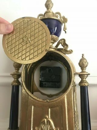 Vintage Ornate Imperial Clock Brass Bronze Made In Italy 3