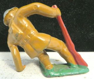 Vintage Barclay Lead Toy Soldier Falling With Rifle Cast Helmet B - 130 Paint 2