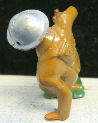 Vintage Barclay Lead Toy Soldier Falling With Rifle Cast Helmet B - 130 Paint 3